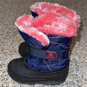 Kamik Kids Snow Boots - Navy and Pink